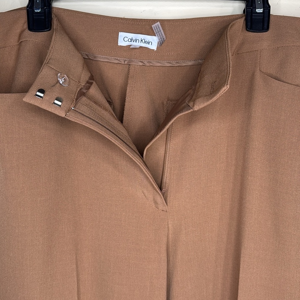 Calvin Klein Pants Brown Straight Leg High Rise in Sizes 8, 10, 14 16, - Picture 10 of 13